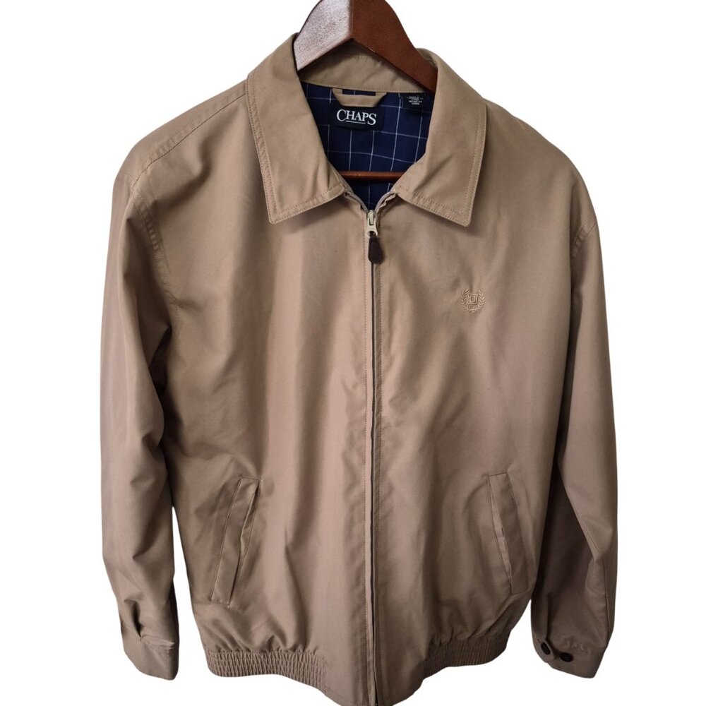 Chaps Men’s Beige Full Zip Jacket Size Small